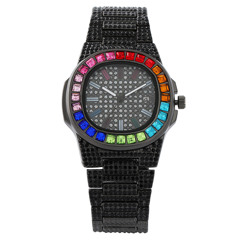 Unisex Iced Out Square Quartz  - Luxury Watch Iceberg avaliação e preço