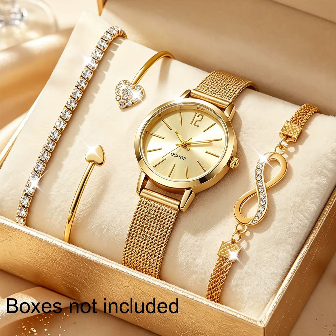 Conjunto de 4 peças de relógio - Luxury Watch Gift For Her avaliação e preço