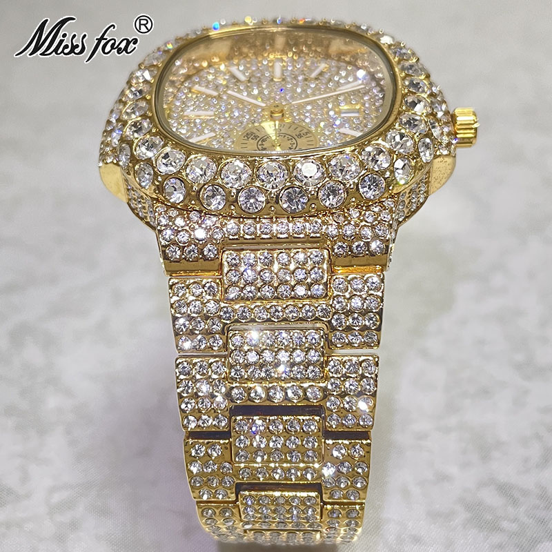 Hip hop marca missfox moda ice - Luxury Watch Iceberg avaliação e preço