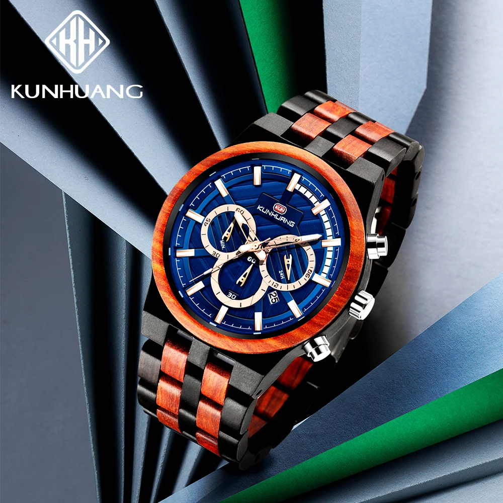 Relógio Masculino de Madeira L - Luxury Watch Top 10 avaliação e preço