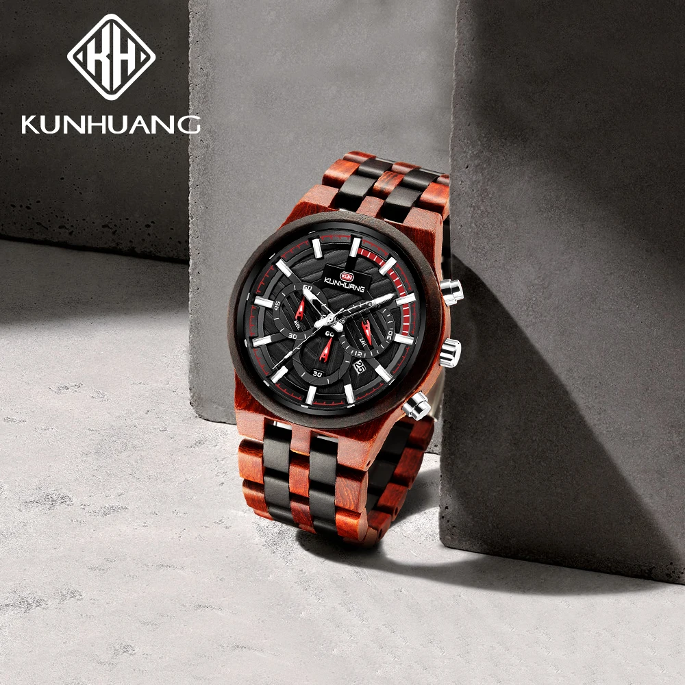 Relógio Masculino de Madeira L - Luxury Watch Top 10 avaliação e preço