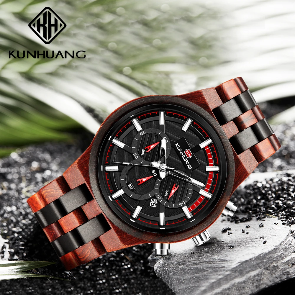 Relógio Masculino de Madeira L - Luxury Watch Top 10 avaliação e preço